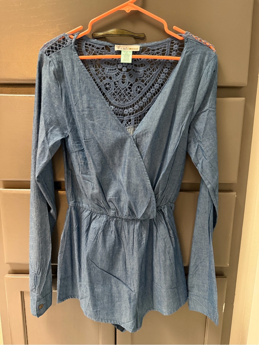 Crochet-Back Romper